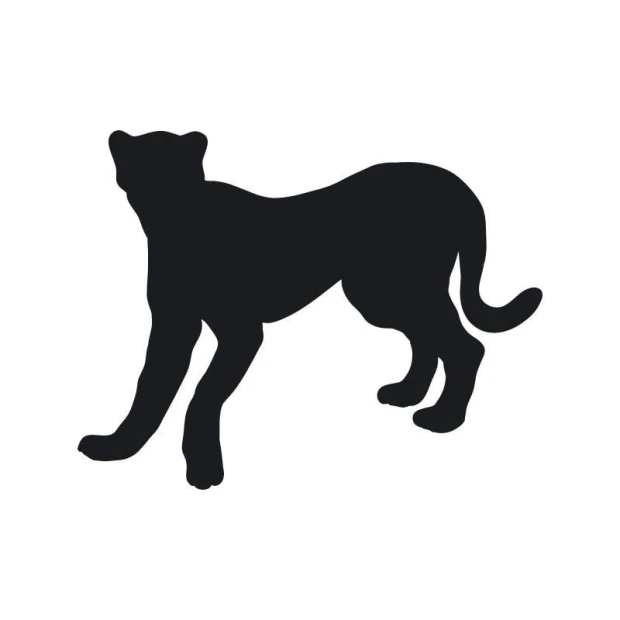 Chalk sticker of a puma 179 - Graphic design featuring a puma silhouette in motion with clear outlines and simple shapes.