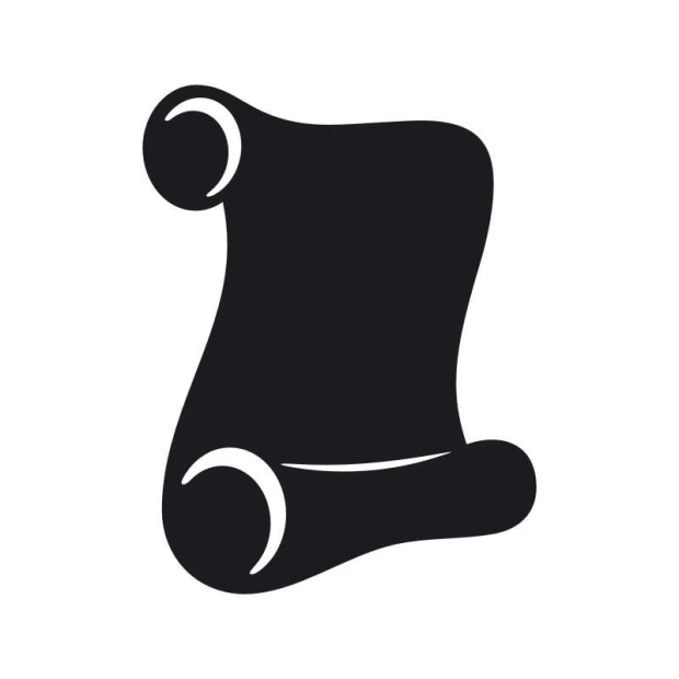 Chalkboard sticker roll 184 - Graphic design featuring a black scroll with rounded ends.