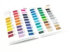 Matte color swatch for stickers - Graphic design with simple rectangles in various colors on a white background.