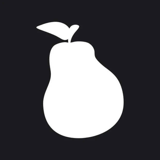 Pear-shaped white dry-erase board with a leaf design on top, set against a black background.