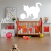 Dry-erase board cat 183 - Decor in a children\'s room. Light-colored walls, white furniture with colorful accents.