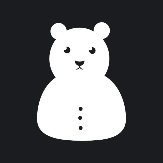 Bear-shaped whiteboard with a round body, large head, and buttons.
