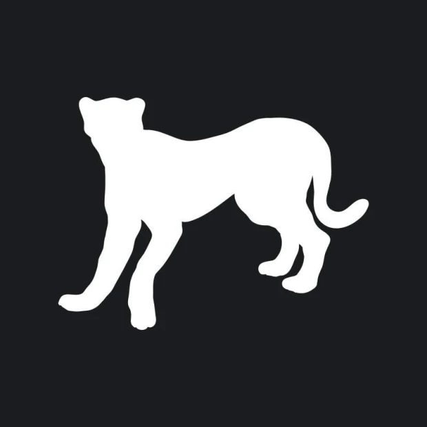 Dry-erase board Puma 179 - Graphic design featuring a white silhouette of a puma on a black background.