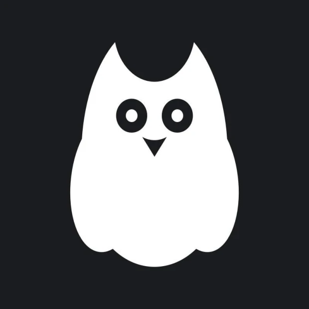 White owl dry-erase board 188 - Features a graphic of a large-eyed owl on a black background.
