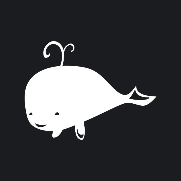 Whale dry-erase board 187 - Features a smiling white whale with a spiral tail design.