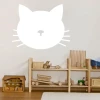 Cat head dry-erase board 197 - Decor for a child\'s room. Light-colored walls, wooden furniture.