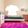Mushroom dry-erase board 210 - Decorated in a children\'s room with light walls and pastel-colored furniture.