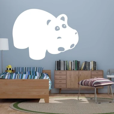 Hippo dry-erase board 213 - Bedroom setup with light-colored walls and wooden furniture accents.