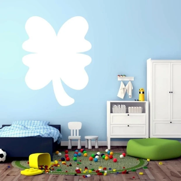 Dry-erase board clover 185 - Decorated in a child\'s room with light blue walls and white furniture.