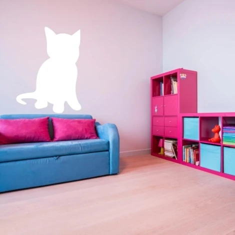 Dry-erase board cat 193 - Decor in a child\'s room. Light-colored walls, pink and blue furniture.