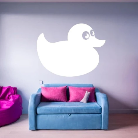 Dry-erase board duck 207 - Styled in a room with light walls, a blue sofa, and cushions.