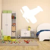 Dry-erase board airplane 212 - Decor in a child\'s room with light-colored walls and white and green furniture.