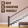 Key 1953 sticker - hallway decor with light-colored walls, wooden stairs, and a minimalist style.
