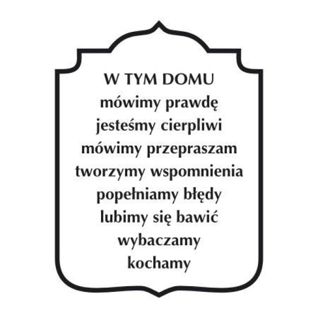 Sticker in this house 1942 - Graphic design. Simple rectangular shape with text in various sizes and styles.