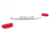 Double-sided dry-erase marker in various colors Toma TO-270 - Graphic design. White marker with red tips.