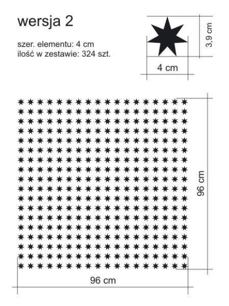 7-point star stickers set 1987 - Black star graphics on a white background, regular layout.