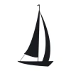 Sailboat sticker 2040 - Graphic design featuring a black silhouette of a sailboat with a large sail.