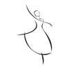 Ballet decorative sticker 2034 - Graphic design featuring a dancer in motion with long, flowing lines.