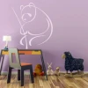 Decorative panda sticker 2006 - Children\'s room decor with purple walls and wooden floor.