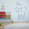 Decorative elephant sticker 2013 - Ideal for a child\'s room with light-colored walls and white furniture.