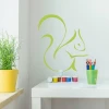 Squirrel decorative sticker 2005 - Ideal for a child\'s room with light-colored walls and simple furniture.