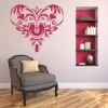 Heart ornament sticker 2072 - Living room setup with light walls, wooden floor, and classic furniture.
