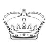 Wall sticker crown 2062 - Graphic design featuring a crown with multiple points and decorations.