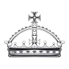 Wall sticker crown 2063 - Graphic design featuring a crown with a cross and embellishments.