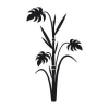 Decorative sticker bamboo 2116 - Graphic design featuring stylized bamboo with leaves and branches.