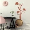 Bamboo decorative sticker 2116 - Office decor with light walls and furniture in shades of pink and black.