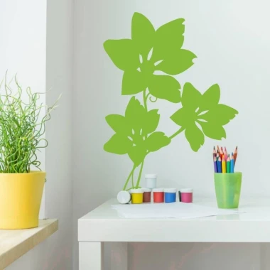 Decorative flower sticker 2114 - Office arrangement with light walls and neutral-colored furniture.