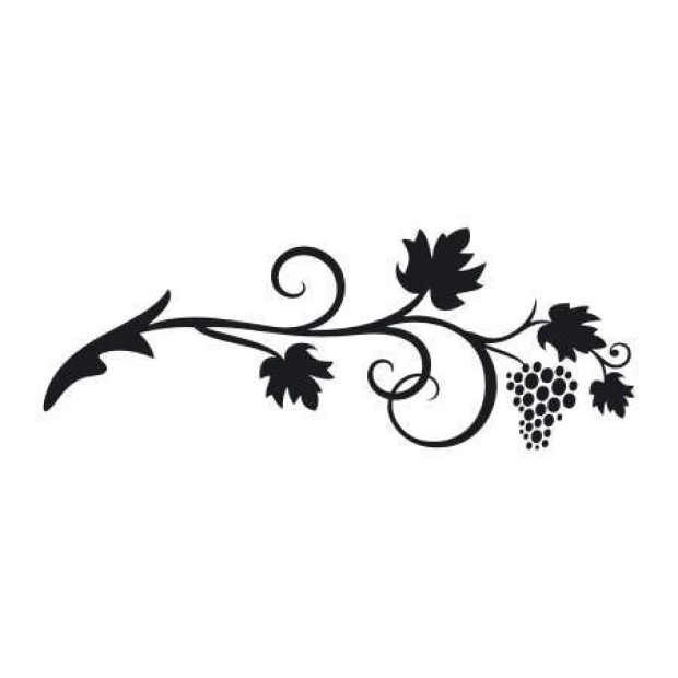 Decorative sticker grapevine 2127 - Features a design of a twisting branch with leaves and grape clusters.