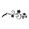 Decorative sticker grapevine 2127 - Features a design of a twisting branch with leaves and grape clusters.