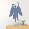 Angel wall sticker 2085 - Living room setup with light-colored walls and minimalist furniture.
