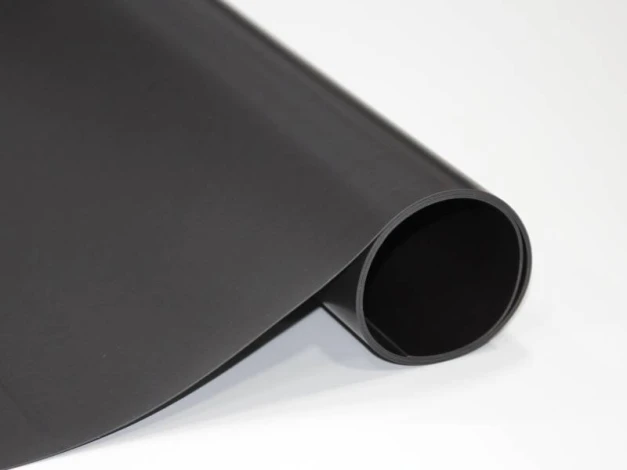 Magnetic strips 0.7 mm - Graphic design. Black, smooth, flexible strips on a roll.