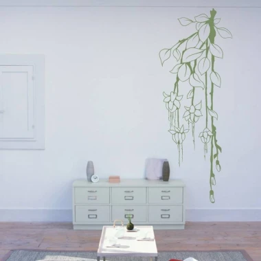 Branch sticker 2146 - Living room decor. Light-colored walls, furniture in shades of white and gray.