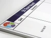 Magnetic whiteboard in an aluminum frame with custom print - Graphic design included.