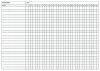 Magnetic dry-erase Gantt chart board 074 with daily month division - graphic design. Rectangle grid layout.