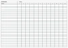 Magnetic dry-erase Gantt chart board 075 with monthly divisions - Graphic design. Grid with horizontal and vertical lines.
