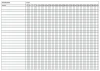Magnetic dry-erase Gantt chart board 076, weekly division - graphic design. Simple grid with horizontal lines.