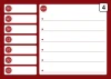 Dry-erase planner board 244 - Graphic design. Simple layout with days of the week and space for notes.