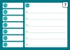 Dry-erase planner board 244 - Graphic design. Simple layout with days of the week and space for notes.