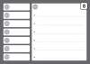 Dry-erase planner board 244 - Graphic design. Simple grid with days of the week and space for notes.