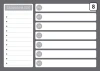 Magnetic dry-erase planner board 243 - Gray background with white fields for tasks and days of the week.