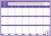 Fitness training planner whiteboard 258 - Rectangular grid with days of the week and space for notes.
