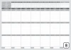 Fitness training dry-erase board planner 258 - Graphic design. Simple grid with days of the week and spaces.