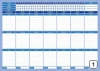 Magnetic fitness dry-erase board 258 - Graphic design. Rectangular board divided by days of the week.