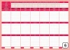 Magnetic dry-erase fitness graphic board 258 - Rectangular board with a weekly grid and sections.