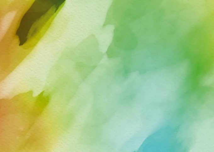 Magnetic dry-erase board abstraction 254 - Graphic design with colorful splashes in shades of green, yellow, and orange.