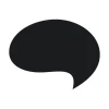 Chalkboard sticker for office speech bubble 233 - Graphic design with rounded edges.
